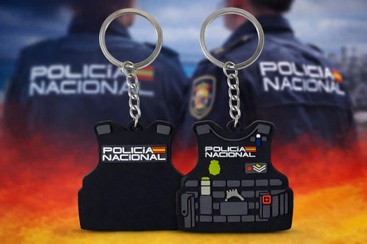 Llavero Chaleco Táctico Policia Nacional.