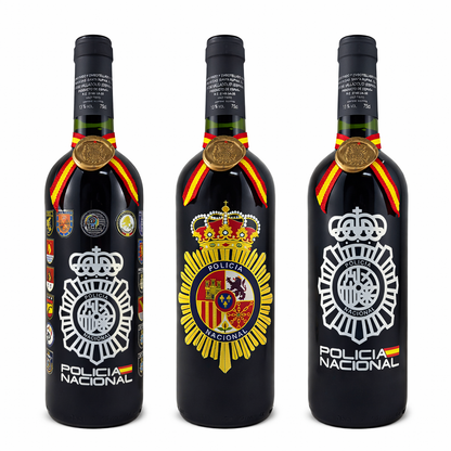 Botella Vino Policía Nacional