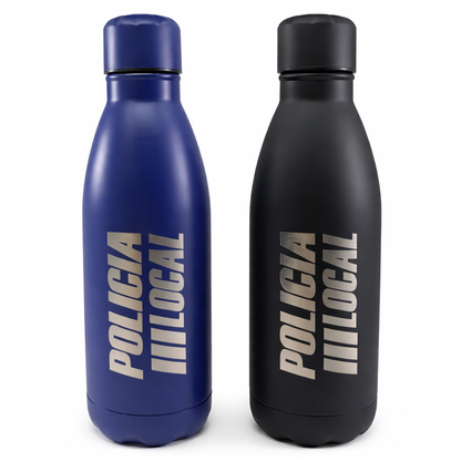Botella Policía Local, Acero Inox.