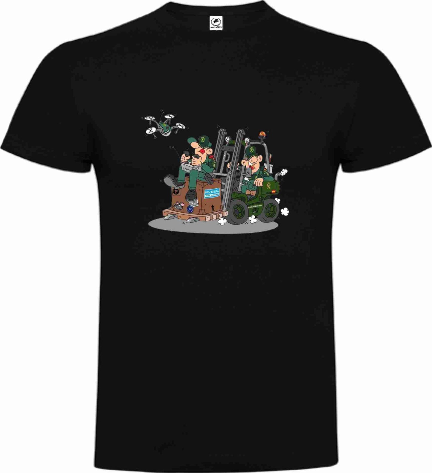 Camiseta Guardia Civil Algodón Caricatura