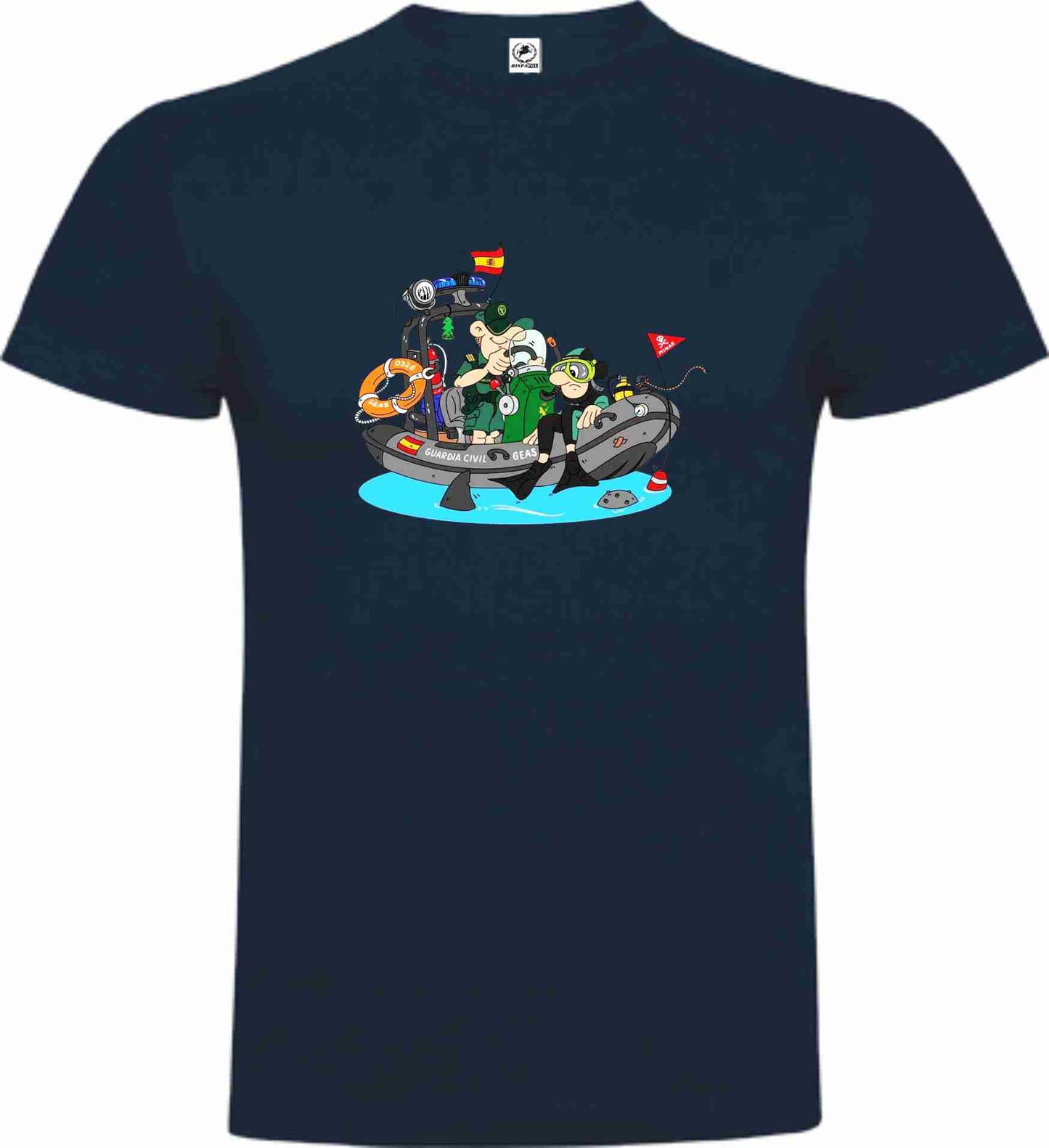 Camiseta Guardia Civil Algodón Caricatura