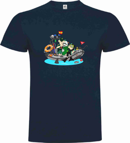 Camiseta Guardia Civil Algodón Caricatura