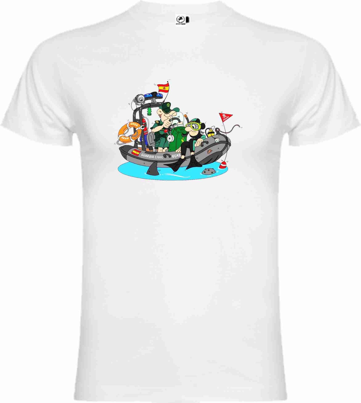 Camiseta Guardia Civil Algodón Caricatura