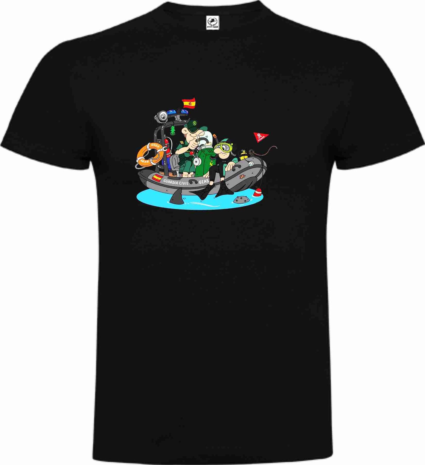 Camiseta Guardia Civil Algodón Caricatura