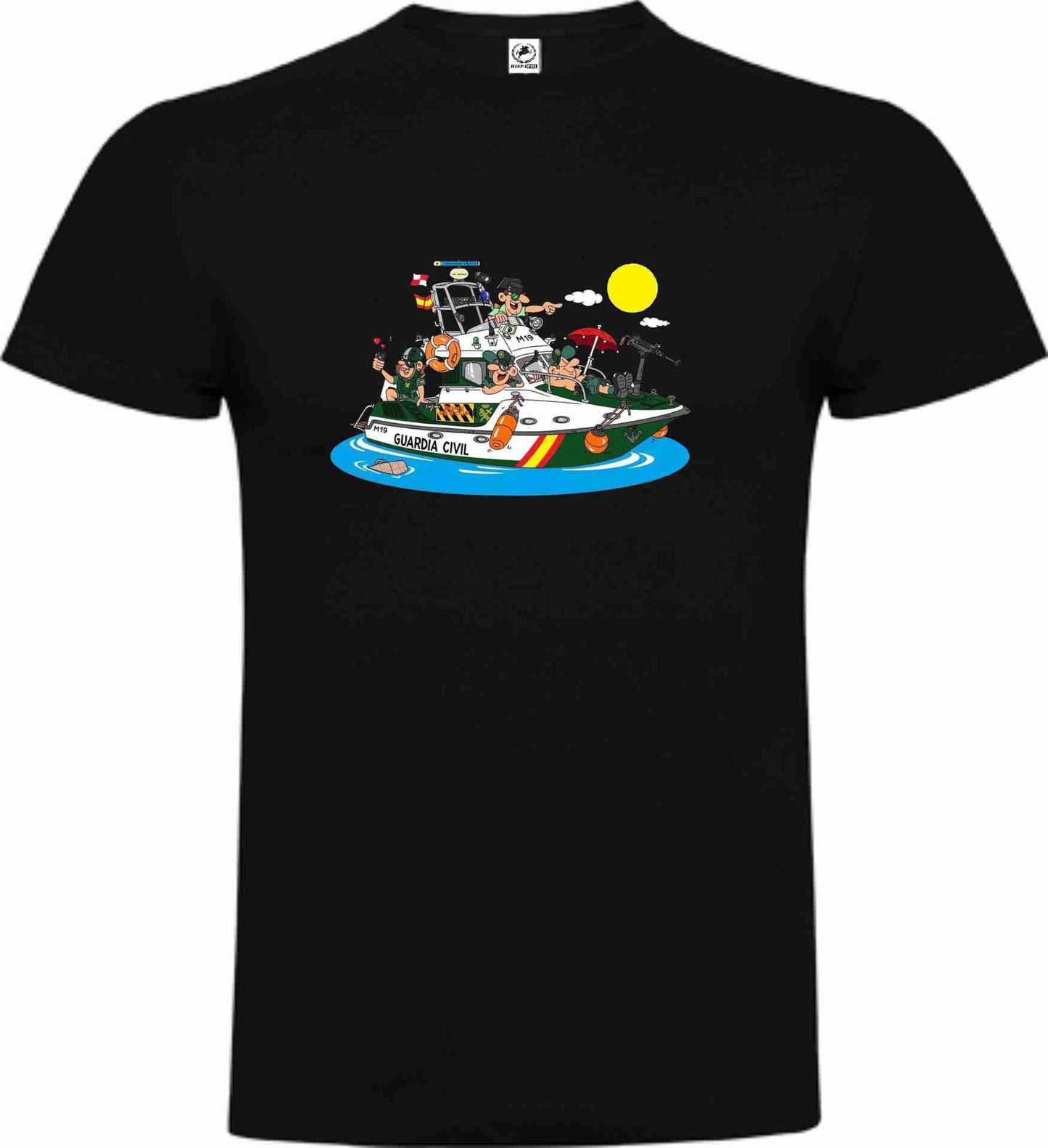 Camiseta Guardia Civil Algodón Caricatura