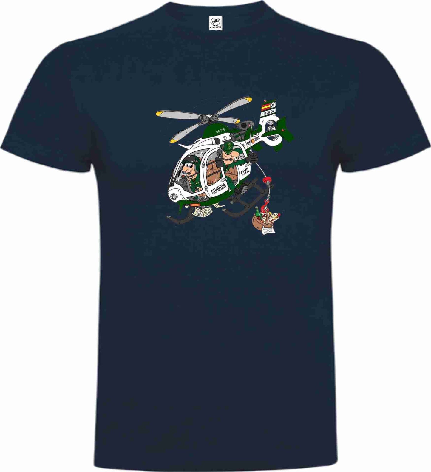 Camiseta Guardia Civil Algodón Caricatura