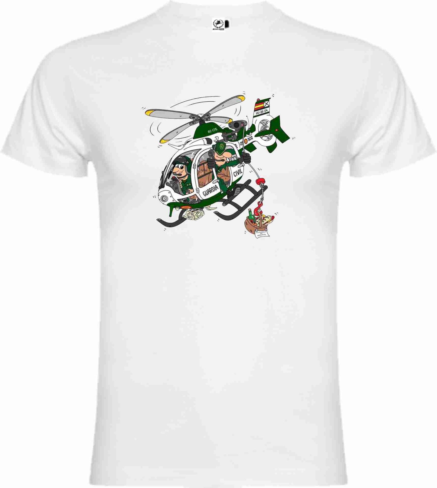 Camiseta Guardia Civil Algodón Caricatura