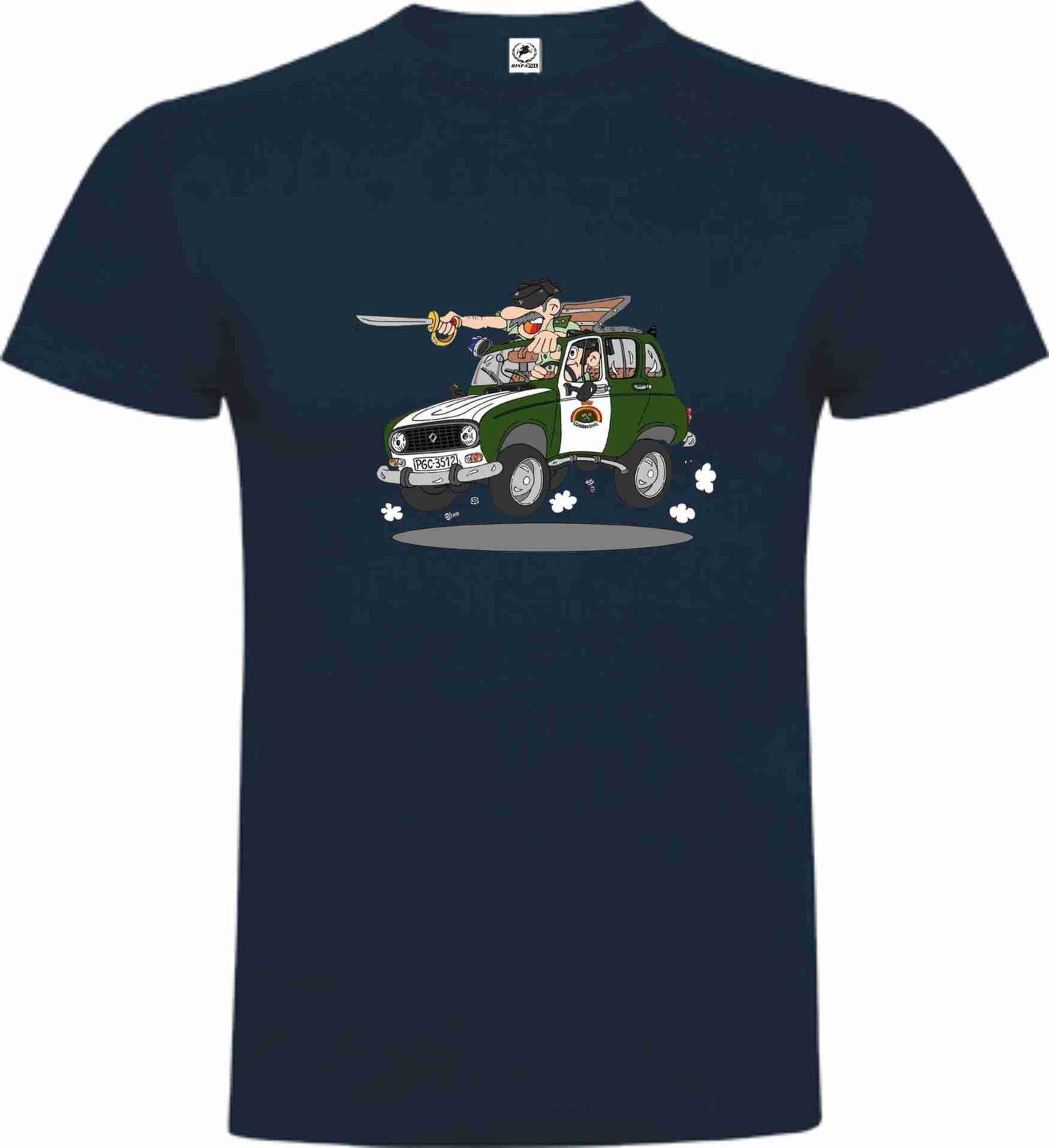 Camiseta Guardia Civil Algodón Caricatura