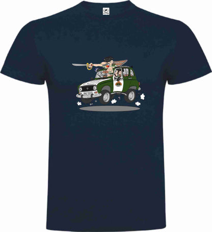 Camiseta Guardia Civil Algodón Caricatura