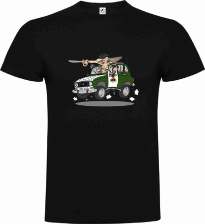 Camiseta Guardia Civil Algodón Caricatura