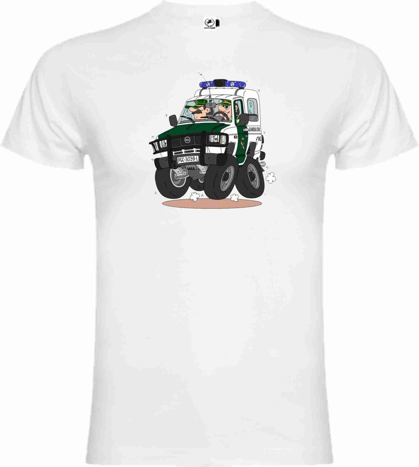 Camiseta Guardia Civil Algodón Caricatura