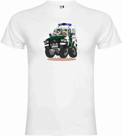 Camiseta Guardia Civil Algodón Caricatura