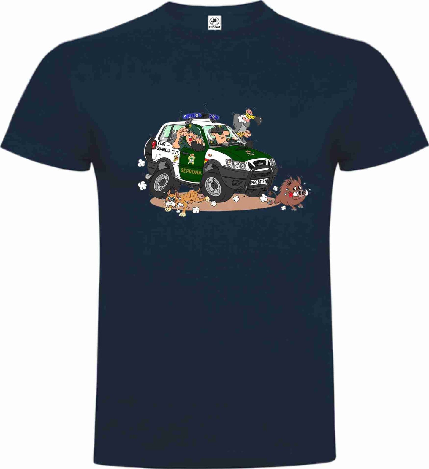 Camiseta Guardia Civil Algodón Caricatura