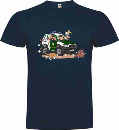 Camiseta Guardia Civil Algodón Caricatura