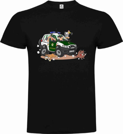Camiseta Guardia Civil Algodón Caricatura