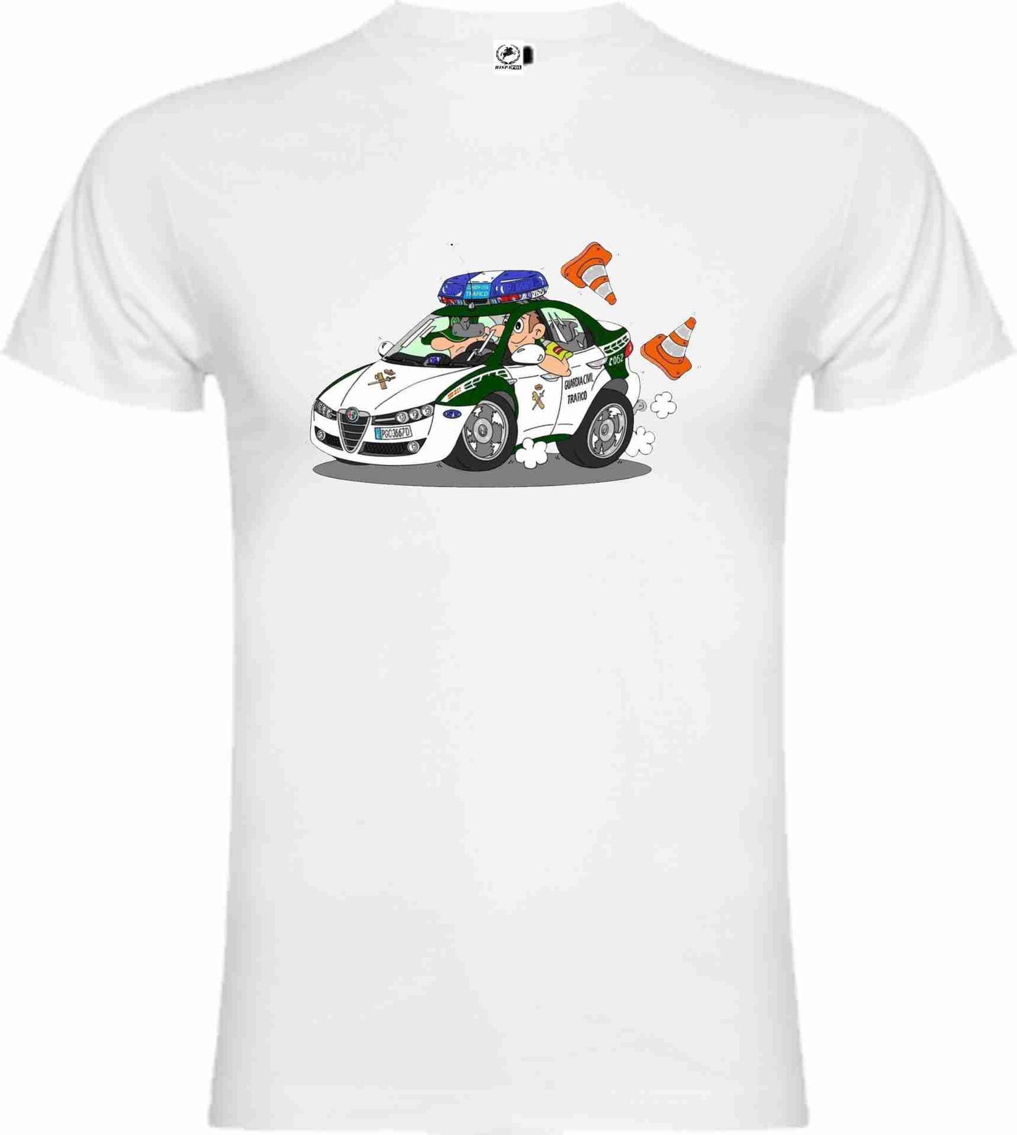 Camiseta Guardia Civil Algodón Caricatura