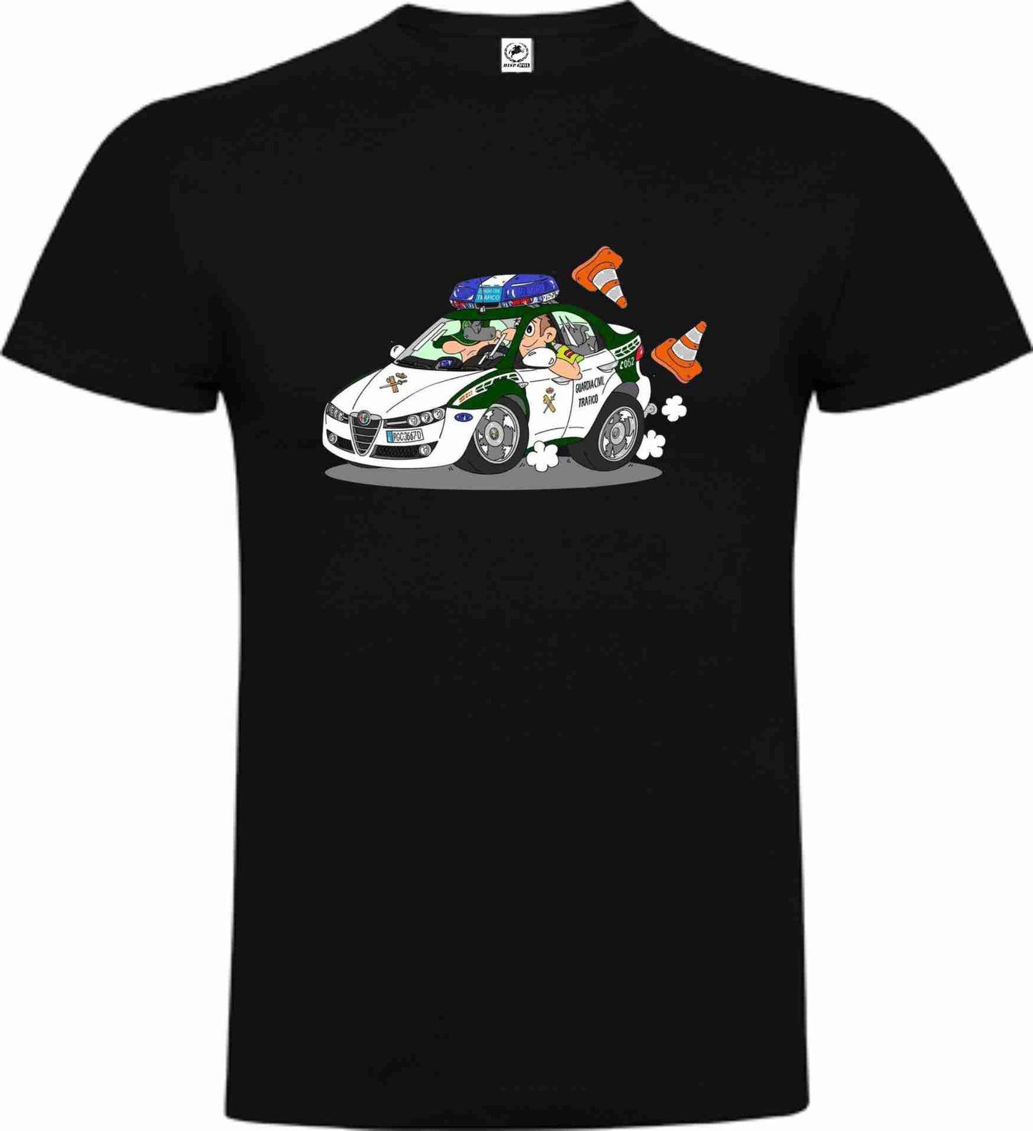 Camiseta Guardia Civil Algodón Caricatura