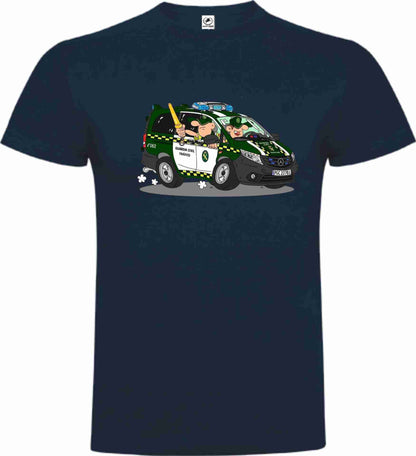 Camiseta Guardia Civil Algodón Caricatura