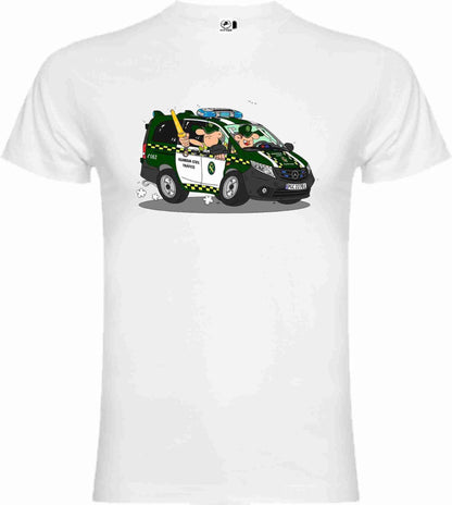 Camiseta Guardia Civil Algodón Caricatura