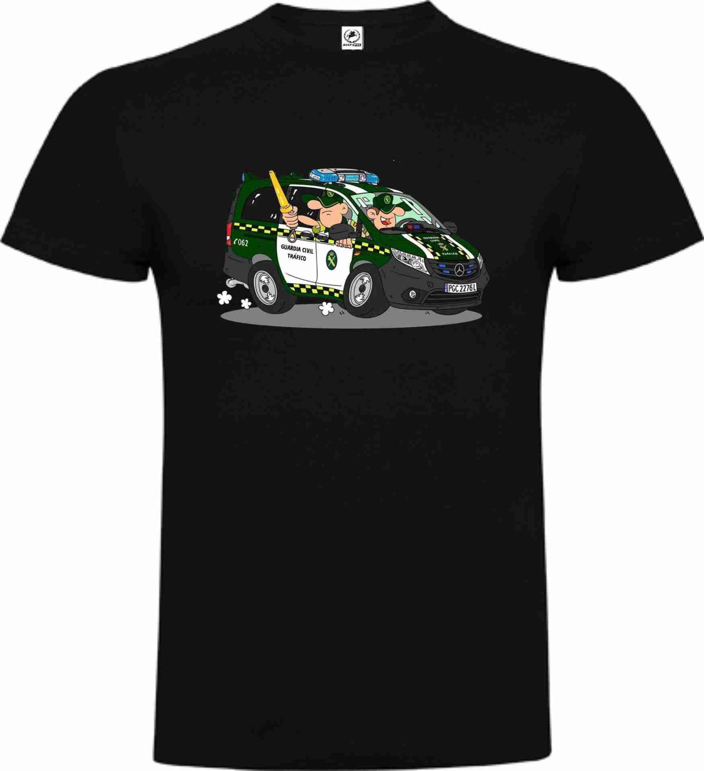 Camiseta Guardia Civil Algodón Caricatura