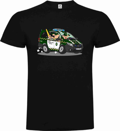 Camiseta Guardia Civil Algodón Caricatura