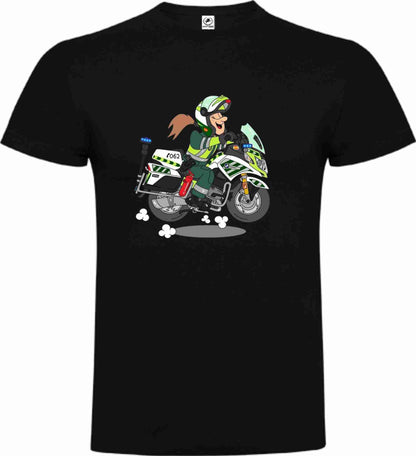 Camiseta Guardia Civil Algodón Caricatura