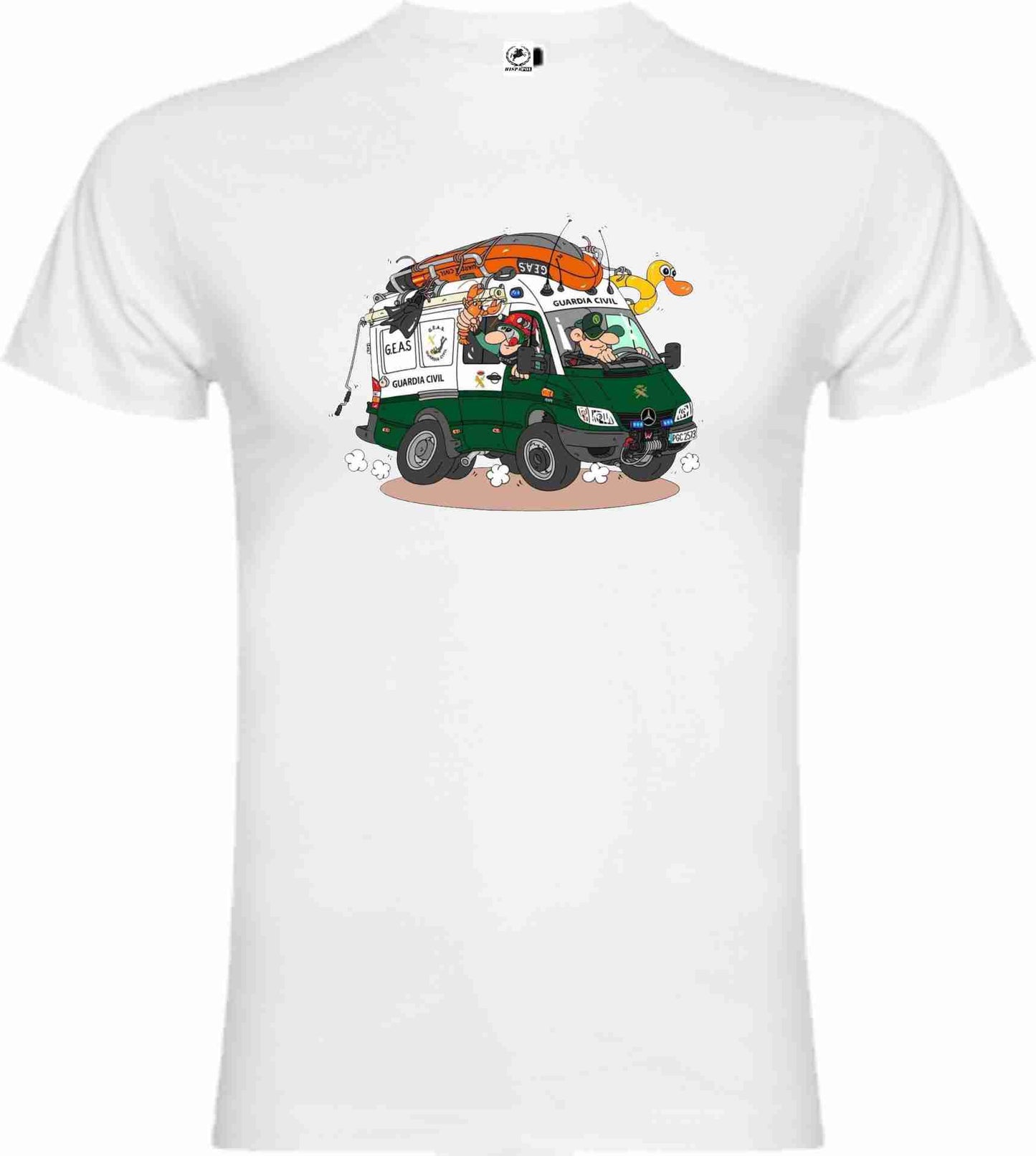 Camiseta Guardia Civil Algodón Caricatura