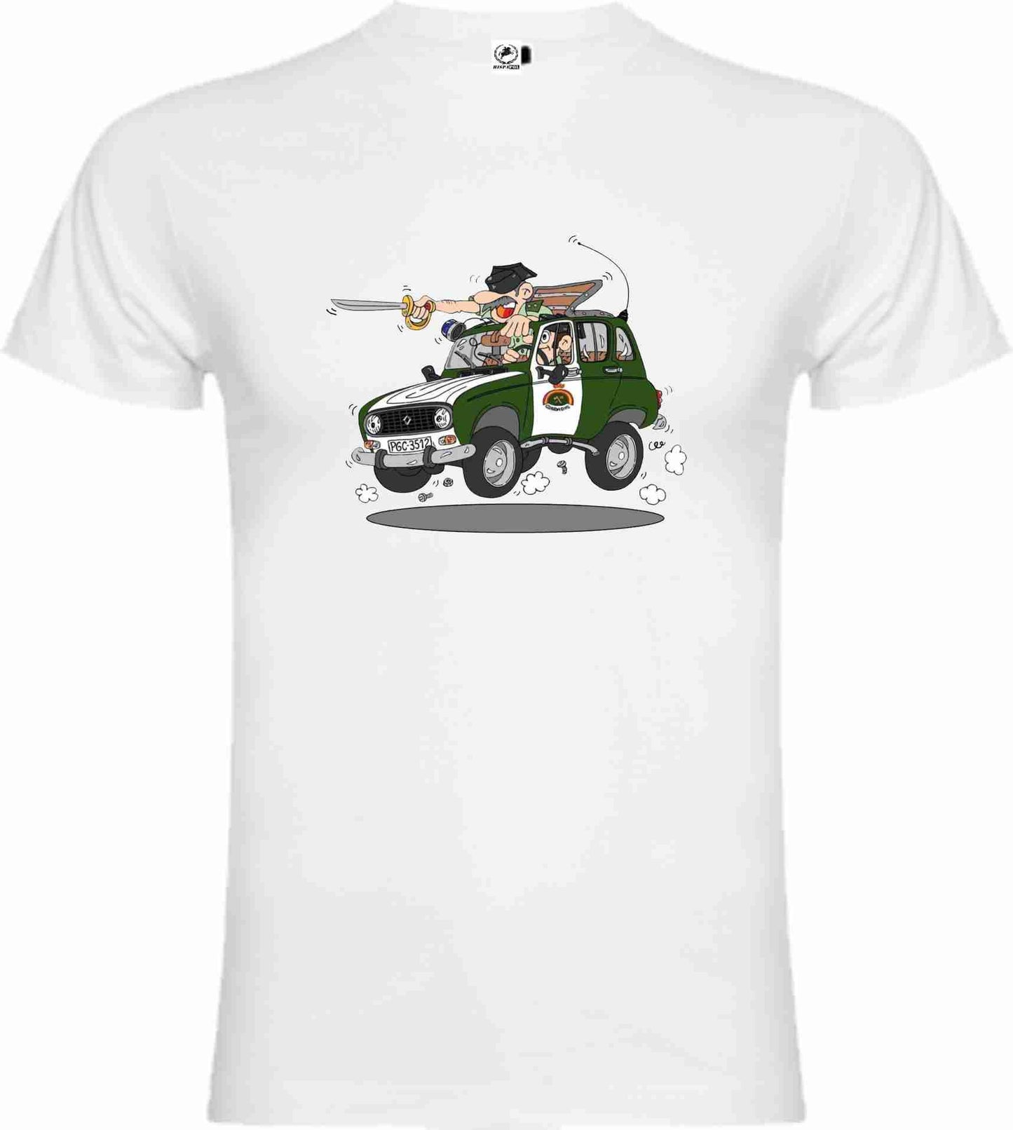Camiseta Guardia Civil Algodón Caricatura