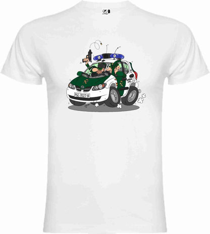 Camiseta Guardia Civil Algodón Caricatura
