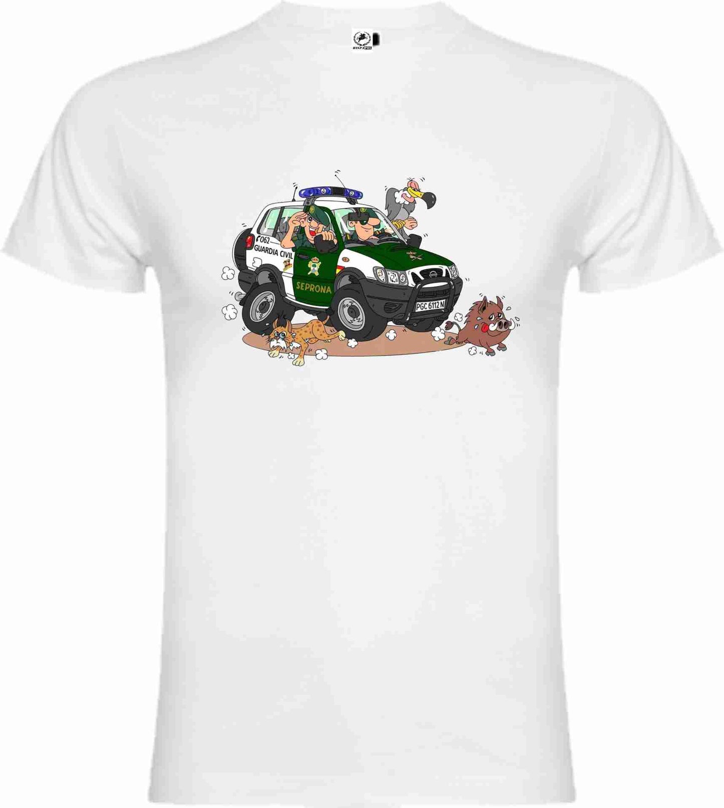 Camiseta Guardia Civil Algodón Caricatura