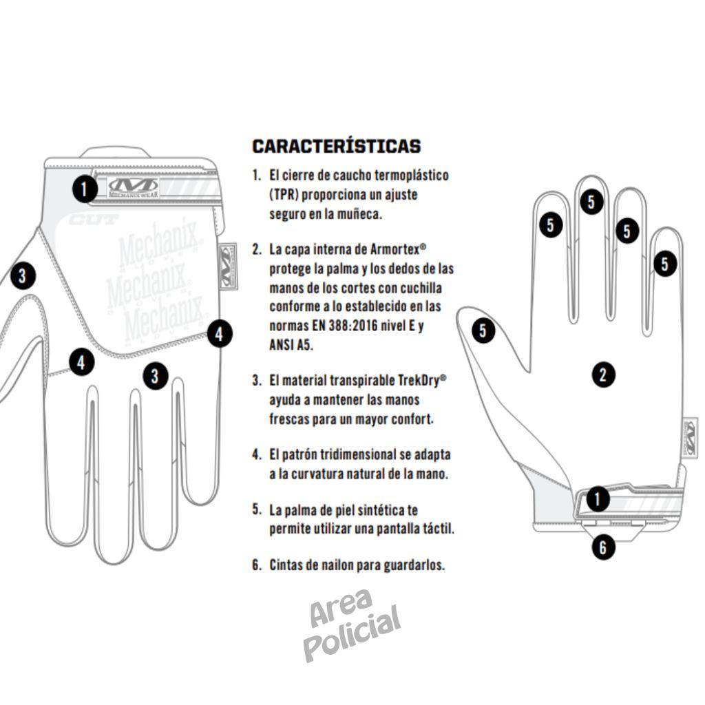 Guantes Anticorte Mechanix Pursuit CR5 D5