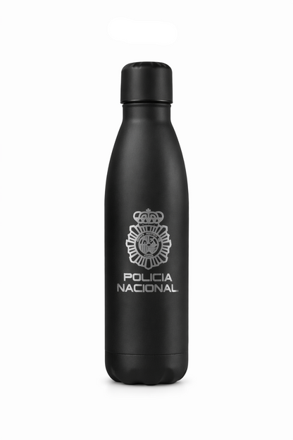Botella Policía Nacional, Acero Inox.