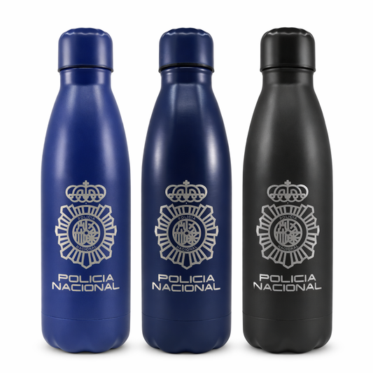 Botella Policía Nacional, Acero Inox.