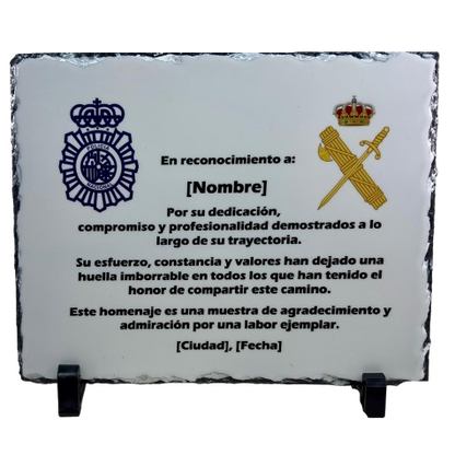 Placa Homenaje de Piedra Lacada