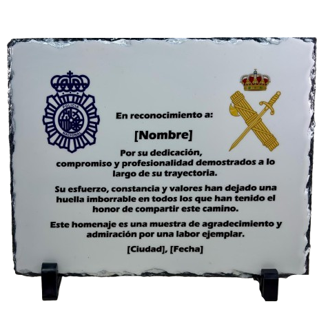 Placa Homenaje de Piedra Lacada