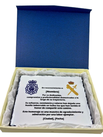 Placa Homenaje de Piedra Lacada
