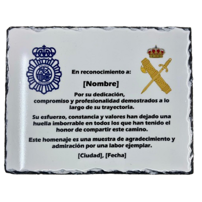 Placa Homenaje de Piedra Lacada