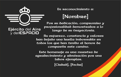 Placa Homenaje de Madera