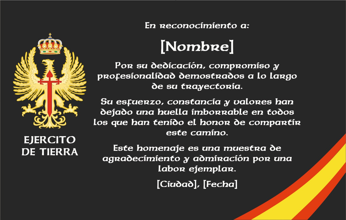 Placa Homenaje de Madera