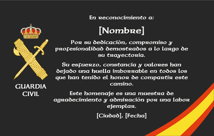 Placa Homenaje de Madera