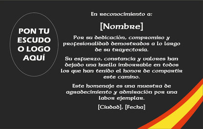 Placa Homenaje de Madera