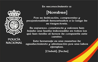 Placa Homenaje de Madera