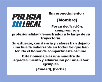 Placa Homenaje de Piedra Lacada